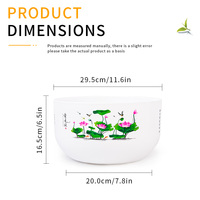 Pot de fleurs d'intérieur en résine PP de style chinois classique avec trou de drainage, capacité de 8,04 L