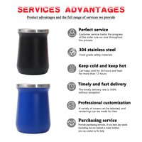 Bouteille d'eau réutilisable en acier inoxydable 304 à double paroi de 8 oz, isolée sous vide, tasse Mate, gourde de voyage en gros, vente chaude