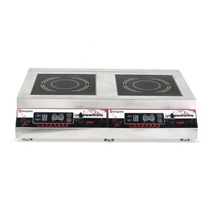 Table <span class=keywords><strong>de</strong></span> <span class=keywords><strong>cuisson</strong></span> à induction double à 2 brûleurs pour cuisine <span class=keywords><strong>de</strong></span> restaurant commerciale, 3500W 3.5KW, cuisinière électrique - Product Image 1