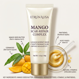 Crème ETRUN ALISA à marque privée, à la mangue, à l'<span class=keywords><strong>aloe</strong></span> <span class=keywords><strong>vera</strong></span> <span class=keywords><strong>et</strong></span> à la vitamine E, pour l'élimination des <span class=keywords><strong>vergetures</strong></span>, des cicatrices <span class=keywords><strong>et</strong></span> des brûlures, <span class=keywords><strong>et</strong></span> la réparation des <span class=keywords><strong>anciennes</strong></span> cicatrices. - Product Image 3
