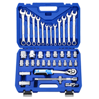 Juego de Llaves para Mecánico de Reparación de Automóviles, Kit de Herramientas Manuales, Juego de Llaves de Tubo Combinadas, 121 Piezas