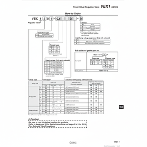 Produit de vannes de commande de soupape de puissance VEX1100-01-F SMC Pneumatics - Product Image 1