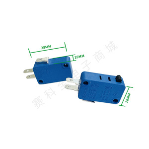 ไมโครสวิตช์แบบ SPST 16A 250V สำหรับเครื่องใช้ไฟฟ้าในบ้าน  หน้าสัมผัสเงิน  วัสดุพลาสติก - Product Image 2