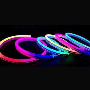Led in silicone flessibile striscia DMX512 illusione luce al neon programmabile luce LED RGBW luce esterna led striscia di luce