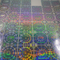 Pegatina de PVC con holograma personalizada, pegatina con logotipo a prueba de manipulaciones, etiqueta adhesiva con luz reflectante personalizada