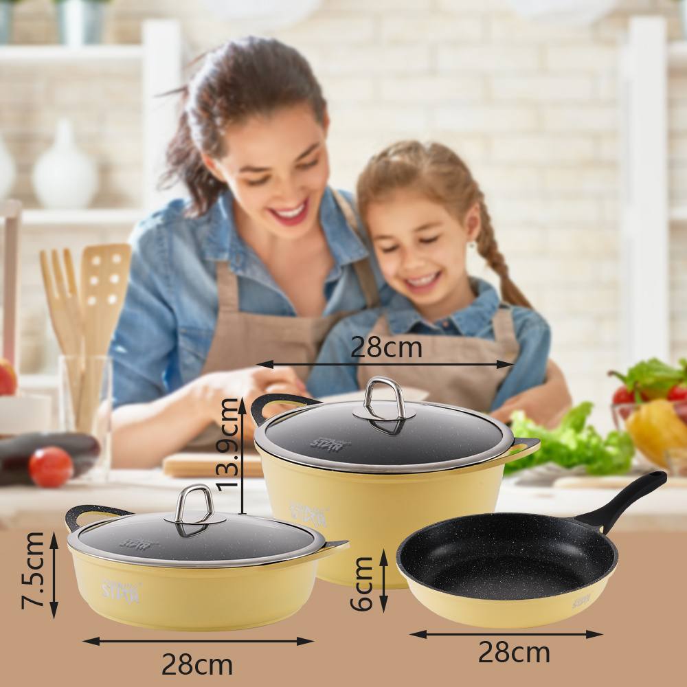 WINNING STAR Nonstick Cookware Set - Durable & Versatile