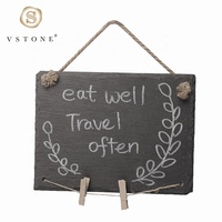Plaques rectangulaires personnalisées en ardoise naturelle Plaques suspendues avec emballage CDU