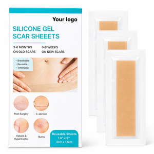 Bande de <span class=keywords><strong>gel</strong></span> en <span class=keywords><strong>silicone</strong></span> réutilisable à faible MOQ, hydratante, douce et confortable, pour la gestion des cicatrices de brûlures, mammaires et chéloïdes - Product Image 1