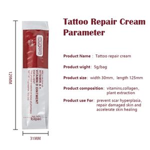 Crema de reparación de tatuajes, <span class=keywords><strong>pomada</strong></span> de <span class=keywords><strong>vitamina</strong></span> para después de tatuar, reparación de cejas, cuerpo estéril, paquete Individual de 100 piezas - Product Image 6