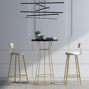 Mesa de Bar, Barra de Bar, Taburetes Altos, Muebles Modernos para Restaurante, Conjunto para Exterior, Altura para el Hogar, Barras Huel - Product Image 5