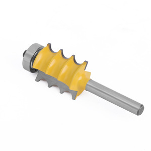 Three Beaded Router Bit 1/4 Inch Shank Carbide Tipped For Woodworking <b>Milling</b> <b>Cutter</b> - Product Image 1