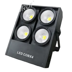 Led bianco caldo cob bianco 4x100w quattro occhio paraocchi per la fase bar night club disco strobe pubblico blinder luce