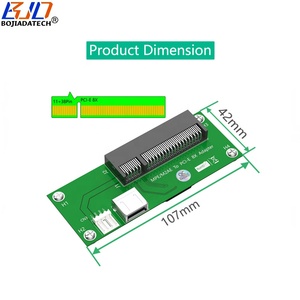 180 Độ <span class=keywords><strong>Pci</strong></span>-E 8X Khe Cắm + <span class=keywords><strong>USB</strong></span> <span class=keywords><strong>2.0</strong></span> Kết Nối Để Ngff M.2 Key A + E <span class=keywords><strong>Adapter</strong></span> Riser Thẻ Từ Pad Với Tốc Độ Cao Fpc Cáp - Product Image 2