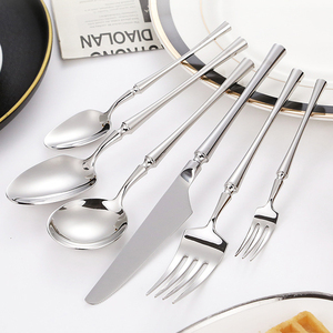 Service <span class=keywords><strong>de</strong></span> <span class=keywords><strong>couverts</strong></span> en acier inoxydable durable pour 6-comprend fourchette cuillère couteau miroir vaisselle polie - Product Image 4