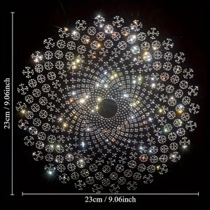 Tem nhãn dán hình tròn trang trí lễ hội, họa tiết ép nóng, đính đá pha lê, tự làm, dán quần áo, là ủi lên, chuyển nhiệt, đính đá lấp lánh - Product Image 4