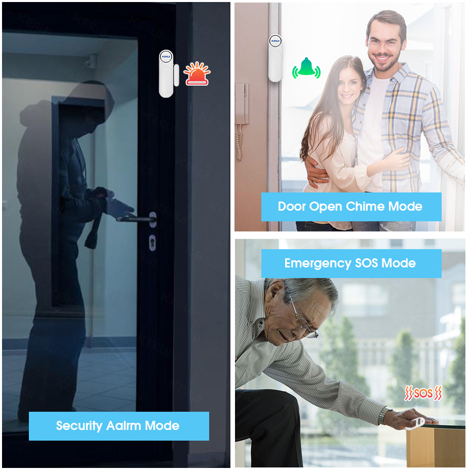 KERUI Wireless Door Windows Sensor Alarm 300ft 120dB Anti-Theft Smart Remote Control for Kids Cabinet Safety Home Security · image 2