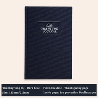 Carnet de gratitude personnalisé A5 avec couverture en tissu, journal de bien-être guidé, planificateur quotidien d'amour-propre, version anglaise