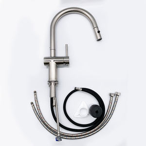 Kemen Robinet d'évier de cuisine à une poignée en acier inoxydable 304 brossé de haute qualité et design de luxe avec pulvérisateur à tirette - Product Image 5