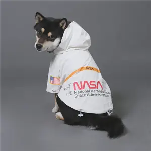 Amerikaanse Vlag Populaire Logo Winddicht En Regendicht Nasa Reflecterende Spacesuit Grote Hond Regenjas Hond Huisdier Lading