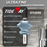 Outils de découpe CNC TIDEWAY, fraises en carbure de tungstène classiques multi-formes, fraises à chanfreiner, fraises à bois, fraises à usiner