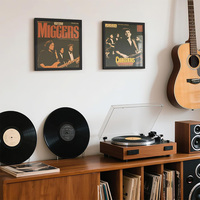 Cadre pour album vinyle 12,5'' x 12,5'' (32 cm x 32 cm) avec plexiglas, couvertures de disques vinyles brillants ou disques vinyles