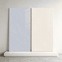 Carreaux de sol et de mur en céramique modernes aspect marbre gris 750x1500mm 10mm d'épaisseur polis antidérapants antibactériens résistants aux acides pour salle de bain