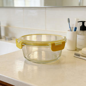 Recipiente Redondo Clásico de Vidrio con Diseño Hermético Apto para Microondas para Almacenar Pasta, Macarrones, Libre de BPA y Apilable - Product Image 4