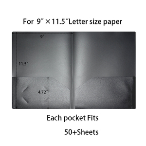 プラスチックファイルフォルダーレターサイズオフィス & スクールレポート & ファイル管理用工場卸売A4ブラックPPプラスチックファイルフォルダーサイズ3プロング - Product Image 3