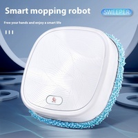 Robot de nettoyage intelligent pour la maison, entièrement automatique, nettoyage humide et sec, machine de nettoyage universelle, robot de nettoyage de sol à direction universelle, 1200mAh