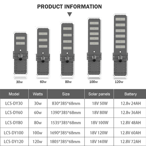 All in One Solar Street <b>Light</b> 1000W 2000W 3000W Remote Control Solar Street <b>Light</b> High Lumens - Product Image 6