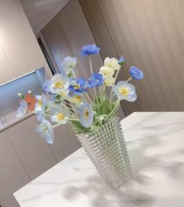 Venta al por mayor de fábrica: Flor de peonía artificial de seda hecha a mano con tallo flocado y 4 cabezas, ideal para el hogar, eventos, Pascua, Navidad y Año Nuevo Chino. - Product Image 2