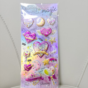 Autocollants 3D créatifs brillants pour enfants, autocollants en feuille d'or pour filles, décoration de carnet, autocollants en cristal, autocollants en forme de cœur, d'étoile, de nœud, de couronne - Product Image 4