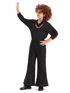 Conjunto de <span class=keywords><strong>Disfraz</strong></span> Vintage <span class=keywords><strong>Disco</strong></span> para Niños - Camisa Brillante de Poliéster de Manga Larga y Pantalones Acampanados para Fiesta de Halloween/Actuación en Escenario - Product Image 5