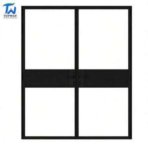 <span class=keywords><strong>Puerta</strong></span> de Entrada Francesa de Acero Forjado de Lujo Personalizada para Villa con Acabado de Acero y Vidrio, 1 Año de Garantía - Product Image 3