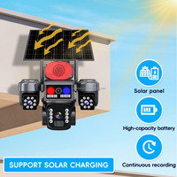 Caméra de sécurité intelligente 4G YAHONG YH-23, extérieure, WiFi, alimentée par énergie solaire, 3 objectifs, avec carte SIM