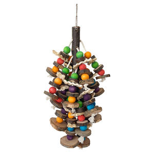 Orta büyük papağan malzemeleri Log Gnawing dize yırtılma sıkıntı için dayanıklı kuş oyuncak taşlama kafes dekorasyon - Product Image 5