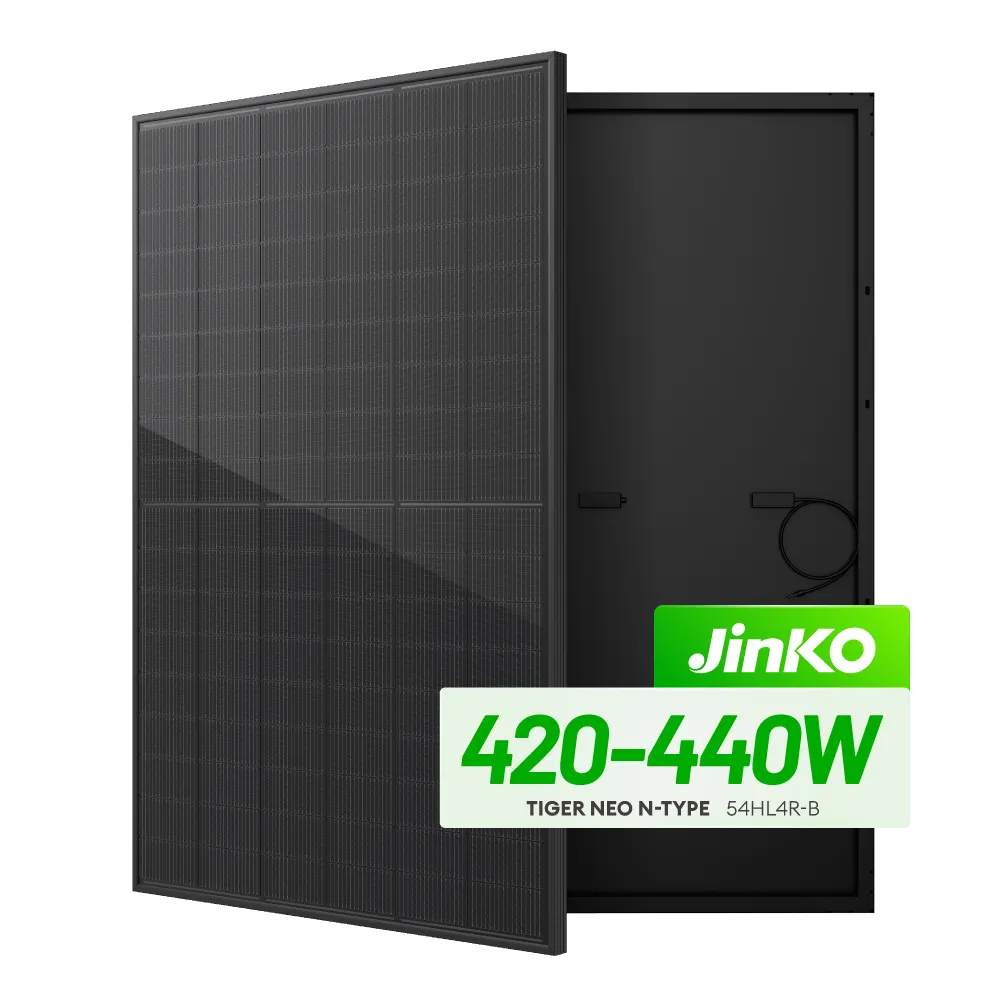 Jinkoベストオールブラックソーラーパネル420W430W440W12VスマートNタイプ両面ソーラーモジュール