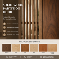 Porte coulissante en bois massif, porte japonaise Shoji, séparateur en bois mobile pour l'intérieur, adapté à la décoration intérieure de la chambre
