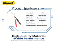 0.7mm/1mm/4mm Non-Piercing Test Probe Kit for Multimeter & Automotive Electrical Testing - Professional Car Repair Tool