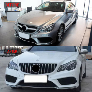 กระจังหน้ารถเมอร์เซเดส-เบนซ์ E-Class W207 รุ่นปี 2014-2016 สีดำทั้งหมด พร้อมแถบสีเงิน สำหรับกันชนหน้า - Product Image 2