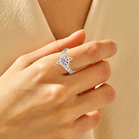 Changda Mens Witchy Bijoux Mariage 925 Sterling Silver Witch Fairy Magic Wicca Knot Ring pour les femmes