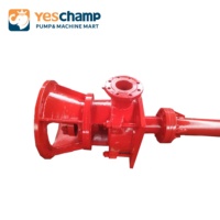 Pompe à turbine submersible verticale à arbre long en fonte, multistade, pour lutte contre l'incendie, avec joint en fonte et alimentation moteur
