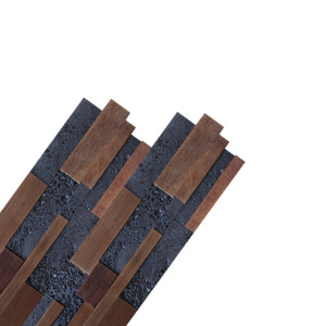Tessere di mosaico 3d di vecchia parete di legno - Product Image 5