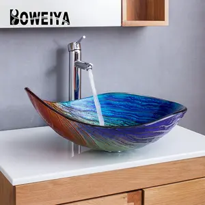 Krom musluk renkleri ile sanat gemi tuvalet Vanity masa üstü lavabo dolabı tezgah musluklar lüks banyo lavaboları