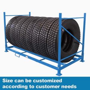Depo otomotiv parçaları lojistik kullanımı için ağır katlanabilir çelik lastik depolama rafı ayrılabilir <span class=keywords><strong>Metal</strong></span> istifleme palet - Product Image 2