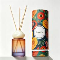 Emballage personnalisé en tube de papier miniature, petite boîte ronde pour bâtonnets d'encens
