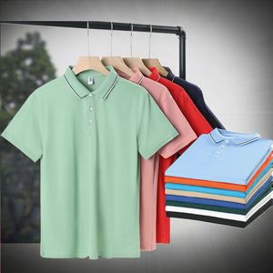 เสื้อโปโลชายคุณภาพสูงขายส่ง ปักโลโก้ตามสั่ง สีพื้น ผ้าถัก ปกเสื้อแบบปกเชิ้ต สำหรับธุรกิจ - Product Image 3