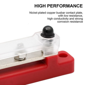 Marine 150A Heavy Duty <span class=keywords><strong>Bus</strong></span> <span class=keywords><strong>Bar</strong></span> Distribución Terminal Block 12V 24V 4 Stud Batería Cobre para Auto Car Boat Positive Negative <span class=keywords><strong>Bus</strong></span> - Product Image 4