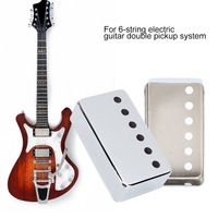 2Pcs Pickup Cover Metal Musical Instrument Accessories for 6-String Electric Guitar
