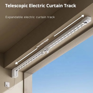 מסלול וילון חשמלי extendable התקנה קלה מבית חכם עם אורך מכירה חמה מתכווננת - Product Image 1